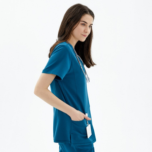 Tenue d'hôpital pour femmes de haute qualité, ensemble d'uniformes d'infirmière en jersey doux, personnalisable OEM, vêtements de travail - Product Image 4