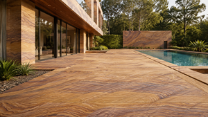 Dalles de pierre de grès arc-en-ciel naturel flammé pour projets de construction 40x40 cm – Carrelage design moderne à prix avantageux - Product Image 2
