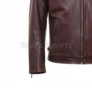 Meilleur prix Veste imperméable coupe-vent en cuir véritable de qualité supérieure pour homme Teinte unie pour l'hiver Disponible en toutes tailles Vente en ligne disponible - Product Image 4