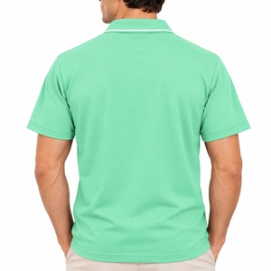 Polo homme à manches courtes, col classique, décontracté, respirant, en coton Oxford, coupe régulière, design personnalisé - Product Image 2