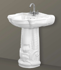 อ่างล้างหน้าแบบตั้งพื้น BIG DIAMOND SET พร้อมก๊อกน้ำแบบรูเดียว ทำความสะอาดง่าย สำหรับห้องน้ำ โรงแรม โรงเรียน ห้องสุขา โรงพยาบาล วิลล่า อพาร์ตเมนต์ - Product Image 1