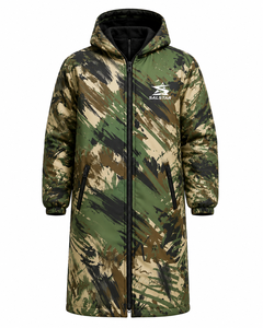 Parka de Natación Impermeable con Capucha Personalizada, Manga Larga, Secado Rápido, Transpirable, con Forro Polar y Cierre de Cremallera, Bata de Cambio con Camuflaje - Product Image 3