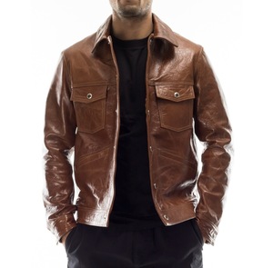 Chaqueta de Motocicleta de Cuero Genuino para Hombre, Impermeable, Transpirable, de Alta Calidad, Ecológica, Resistente al Viento, con Capucha, para Primavera - Product Image 6