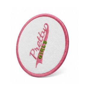 Patch brodé en chenille à motifs floraux rose et vert, badge décoratif en tissu pour vêtements, vestes, sacs et créations artisanales - Product Image 3