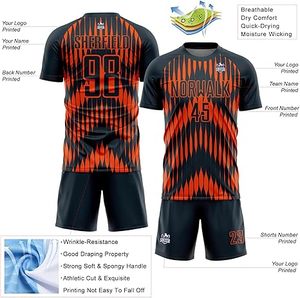 Uniforme de Fútbol sin Mangas de Último Diseño, 100% Poliéster, para Adultos, Logotipo Personalizado Profesional, Calidad Premium, Color Personalizado, Secado Rápido - Product Image 3