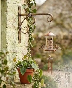 Farol de Jardín Vintage de Metal y Vidrio con Luces LED Decorativas para Exteriores, para Patio, Balcón, Mesa, Jardín - Product Image 1