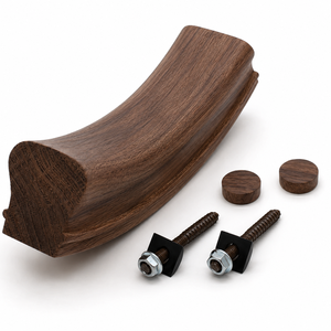 Support mural moderne en bois massif pour main courante d'escalier et balustrades - Product Image 1