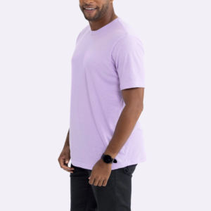 2025 Hot Selling 100% Cotton <b>Men's</b> <b>T</b>-<b>Shirt</b> Custom Screen Printed Logo Solid Color Loose Fit Breathable Eco-Friendly Anti-Wrinkle - Product Image 4