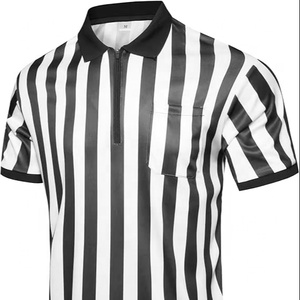 Camiseta de fútbol para hombre con cuello en V, rayas blancas y negras, manga corta, con bolsillo, corte regular, para todas las estaciones. - Product Image 3