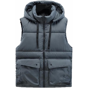 Nouveaux gilets matelassés personnalisés OEM, chauds et rembourrés, pour l'équitation, vêtements d'extérieur décontractés d'hiver, gilets rembourrés pour hommes. - Product Image 2
