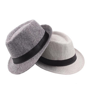 Fashion Polyester Fedora <b>Hat</b> for Women <b>Men</b> Classic Character Casual Flat <b>Wide</b> <b>Brim</b> Jazz Cap - Product Image 4