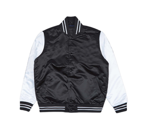 New Design Wool Varsity <b>Jacket</b> Baseball <b>Winter</b> Stand Collar Patchwork Front Logo Zipper Closure Thick <b>Jacket</b> - Product Image 1