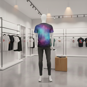 Camiseta de Punto Casual Personalizada por Sublimación, Cuello Redondo, Manga Corta, 180g, con Estampado |   Se Acepta Logotipo OEM, 100% Poliéster - Product Image 3