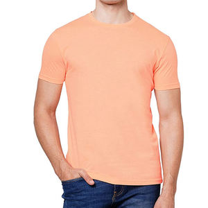 Camiseta de algodón con cuello redondo para hombre, manga corta, corte relajado, tela suave de primera calidad, estilo casual, logotipo personalizado, venta al por mayor - Product Image 6
