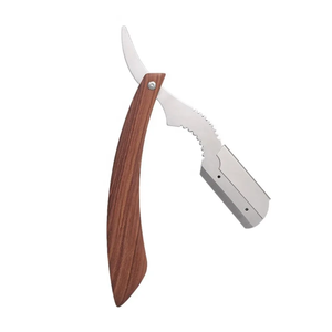 Nueva y Elegante Navaja de Afeitar Eléctrica de Acero Inoxidable para Hombre, Profesional, con Mango de Madera de Rosa, Hoja de Doble Filo, para Barbería - Product Image 5