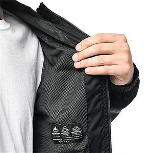 Veste coupe-vent en toile pour homme, personnalisable OEM, imperméable et coupe-vent, avec col montant et capuche de course, veste d'extérieur personnalisable - Product Image 4