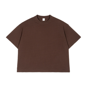 เสื้อยืดโอเวอร์ไซส์ผ้าฝ้าย 100% ทรงหลวม ไหล่ตก คอกลม สไตล์สตรีทแวร์ลำลอง สีพื้นเรียบง่าย - Product Image 6