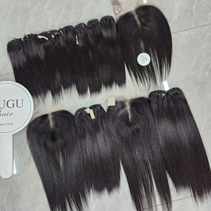 ผม GUGU HAIR ผมแท้เวียดนาม 100% แบบ Remy เย็บสองชั้น สีน้ำตาลตรง  ต่อผม 100 กรัม - Product Image 3