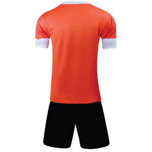 INDEX SPORTSWEAR Conjunto de Camiseta de Fútbol Sublimada Personalizada Naranja y Blanca con Cuello en V de Manga Corta para Hombre, Transpirable y que Absorbe la Humedad - Product Image 3