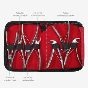 Kit d'extraction dentaire pour enfants Safety Point, 7 pièces, forceps d'extraction pour enfants, acier inoxydable, manuel, robuste, durable - Product Image 4