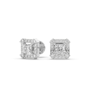 Pendientes de Oro Sólido de 14K con Diamante de Laboratorio de Corte Princesa de 0.46 Quilates, Estilo Único y Ligero, Proveedor de Joyería al por Mayor B2B - Product Image 3