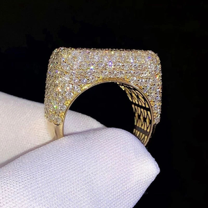 Anillo de Lujo para Hombre, Plata de Ley 925, Moissanita VVS Color D, Estilo Hip Hop, Personalizado, Certificado GRA - Product Image 6
