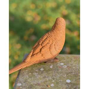 Escultura de pájaro de hierro fundido, productos artesanales, adorno de pájaro de metal rústico para jaula, artículos de decoración para casa de campo - Product Image 1