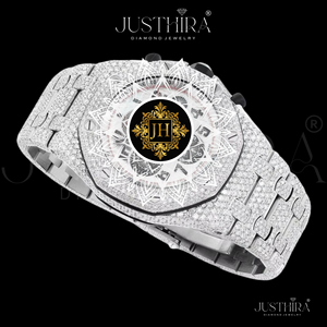 Most Popular Diamond Bezel Stainless Steel Premium Moissanite Diamond Quartz <b>Watch</b> For Mens Party Wedign Event Wear Wrist <b>Watch</b> - Product Image 5