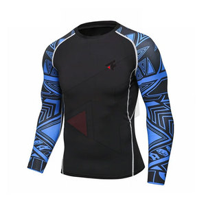 Rashguards pour hommes de qualité supérieure, couleur gris uni, fabriqués en Spandex/Polyester, en gros - Product Image 3