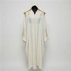 2025 OEM Kimono Outwear Abaya High Stretch Soft Thicker Polyester Fabric Muslim Women V Neck Long Sleeve Party Ramadan Wedding - Product Image 1