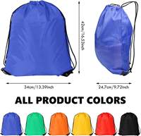Sac à dos en polyester en gros avec logo, sac de voyage pour hommes et femmes, sac de rangement à cordon