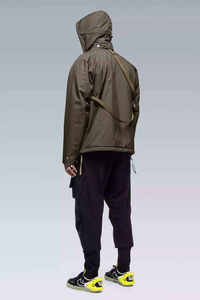 Custom <b>Men's</b> Waterproof Techwear <b>Jacket</b> Urban Tactical Windbreaker Cyberpunk Hooded Streetwear Functional Olive Green Parka Coat - Product Image 5