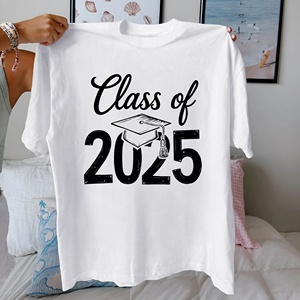 เสื้อยืดผ้าฝ้ายแท้สำหรับผู้หญิง2025ดีไซน์แบบพอดีตัวสไตล์ลำลองพิมพ์ลาย100% ผ้าถัก - Product Image 5