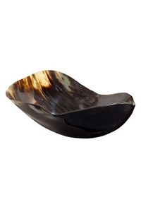 Bol à collation artisanal authentique en corne naturelle polie, écologique, rustique, minimaliste, compatible lave-vaisselle - Product Image 2