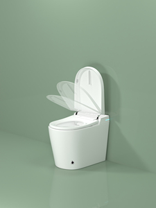 Ensemble WC intelligent mural de haute qualité pour salle de bain, noir/blanc, toilettes intelligentes avec réservoir dissimulé, WC suspendu pour projet hôtelier - Product Image 2