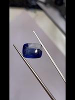 Saphir bleu naturel certifié, taille coussin, 5,46 carats, couleur bleu intense de qualité supérieure, clarté excellente, qualité fine, pour collectionneur, magnifique.