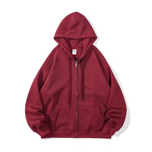เสื้อฮู้ดโอเวอร์ไซส์ สีดำล้วน ผ้าฝ้ายเฟรนช์เทอร์รี่ เสื้อลำลองผู้ชาย ใส่ได้ในฤดูใบไม้ร่วง ทรงปกติ แขนยาว - Product Image 4