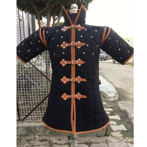 Custom Handmade Medieval Padded Gambeson Cotton Coat Thick Aketon <b>Jacket</b> With Leather Straps Cosplay Uniform - Product Image 1