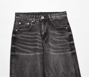 Vaqueros de mujer de corte holgado a la moda, estilo Stonewashed, Streetwear Y2K, pantalón vaquero baggy para mujer, vaquero vintage recto y elegante. - Product Image 3