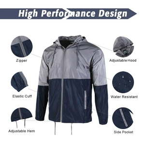 Veste coupe-vent 2025, sport, vente en gros, dernier design, logo personnalisé, coupe-vent noir imperméable pour homme, vestes d'hiver - Product Image 5