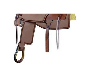 Selle de barrel western pour cheval en cuir véritable teint en tambour avec assise souple, modèle LLT LLTWS-1530 - Product Image 3