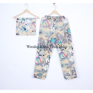 Conjunto de Pijama de Lujo 100% Algodón con Estampado Único de Mono, Transpirable, para Dormir, con Cuello Camisero y Mangas Tres Cuartos, Ropa de Estar por Casa - Product Image 2