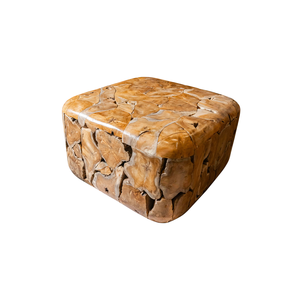 Mesa de Centro ARTERRA de Lujo Hecha a Mano con Cubos de Raíz de Teca Rústica - Muebles Ecológicos y Duraderos para Sala de Estar - Product Image 1