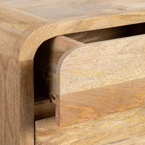 Aparador de Madera de Mango Maciza con Múltiples Cajones de Almacenamiento, Mueble Consola Rústico Moderno para Sala de Estar, Comedor, Muebles para el Hogar - Product Image 6
