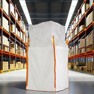 <b>Top</b> Skirt Bottom Flat FIBC Bag 5:1 <b>load</b> capacity 90*90*100 cm Jumbo pp woven bag for container shipping and packaging - Product Image 1