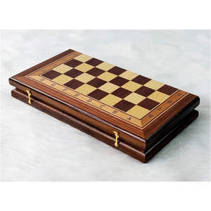 Juego de Ajedrez de Madera Hecho a Mano de Primera Calidad, Tablero Plegable de Viaje Grande de 15 Pulgadas |   Juego de ajedrez profesional de madera estilo Staunton - Product Image 3