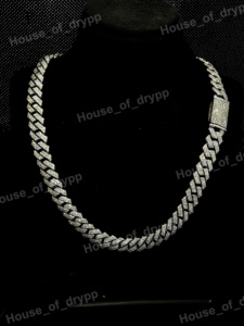 VVS Moissanite Diamond Cuban link <b>Chain</b> <b>Iced</b> Out Moissanite Diamond Custom Initial Luxury Statement <b>Chain</b> Gift For Him Her - Product Image 3