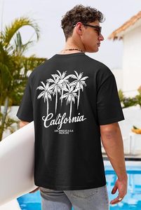 Camiseta estampada para hombre, camiseta gráfica informal a la moda, cuello redondo, tela suave, ropa cómoda y transpirable para verano, ropa de estilo moderno - Product Image 3