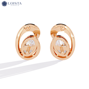 Boucles d'oreilles en diamant cultivé en laboratoire IGI, boucles d'oreilles personnalisées en diamant, or 14K/18K/blanc, or rose, boucles d'oreilles en diamant cultivé en laboratoire - Product Image 2