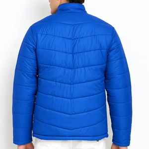 Chaqueta Acolchada con Capucha para Hombre, Color Azul Rey, Poliéster, Resistente al Viento, Secado Rápido, Cierre de Cremallera, Estilo Casual para Invierno, Cuello Alto - Product Image 3